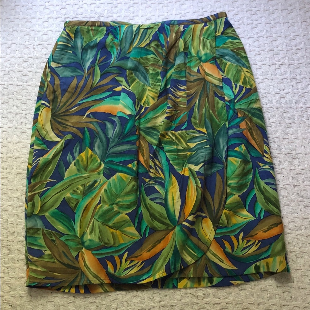 Talbots tropical print skirt